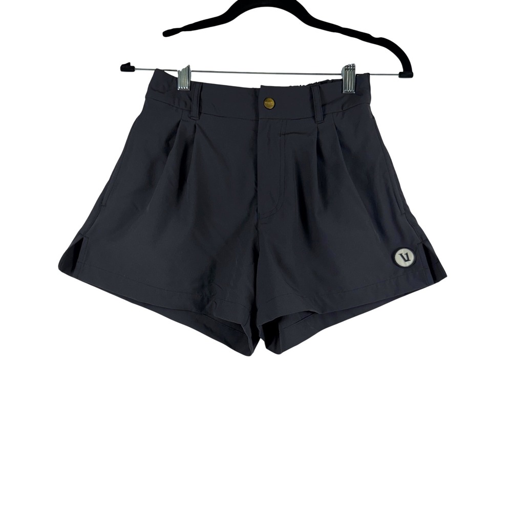 Vuori Solar Pleated Performance Shorts XS Elastic Back High Rise Athelisure Lux